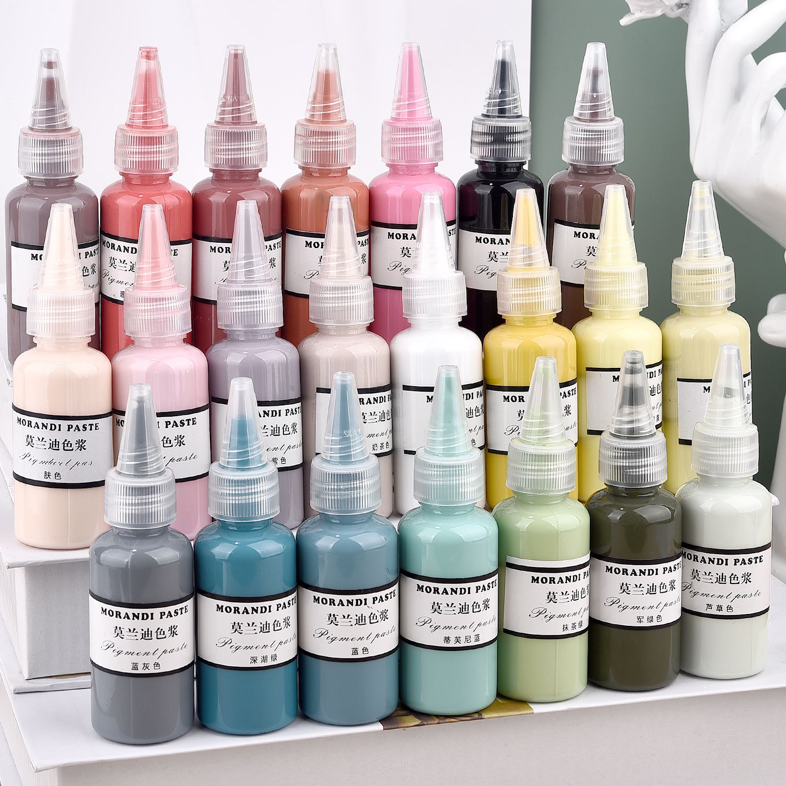 Resin Pigment Set - Morandi สี Liquid เรซิ่นสีอีพ็อกซี่เรซิ่น UV เรซิ่นหมึกแอลกอฮอล์สีวาง