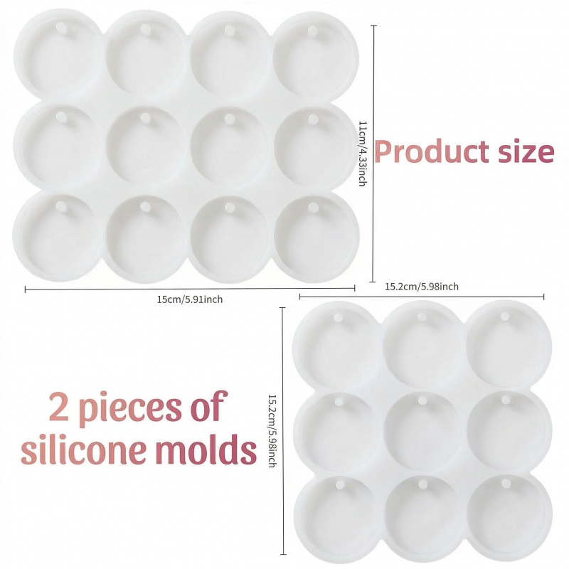 แม่พิมพ์พวงกุญแจเรซิ่น 2 ชิ้น, - Serving Tray Mold บทวิจารณ์และราคา