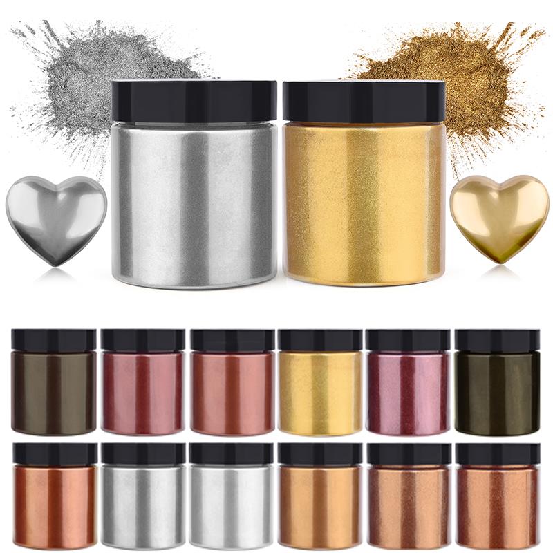 เม็ดสีเงินประกายเมทัลลิก50กรัม - Resin Pigment Set บทวิจารณ์และราคา