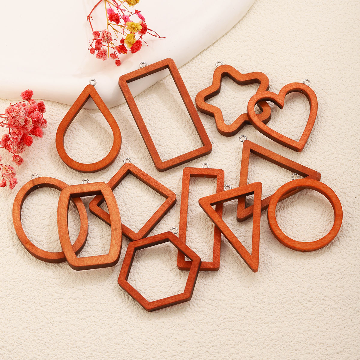 จี้รูปทรงเรขาคณิตไม้รูปสามเหลี - Resin Craft Projects บทวิจารณ์และราคา